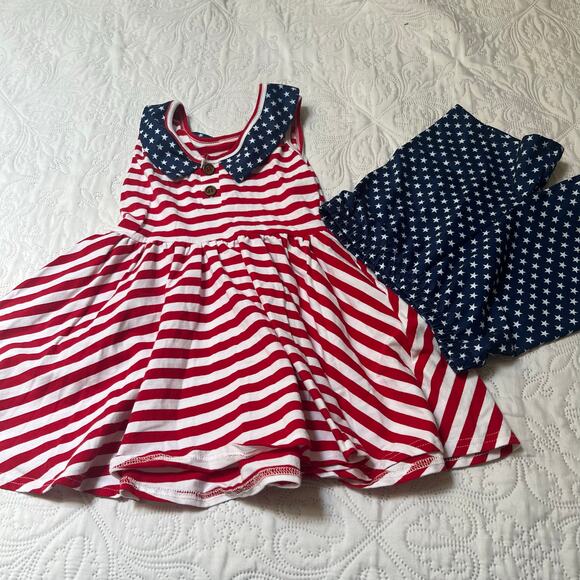 Eliza Cate Star Spangled Dress and Shorts Size 6 - Picture 5 of 7